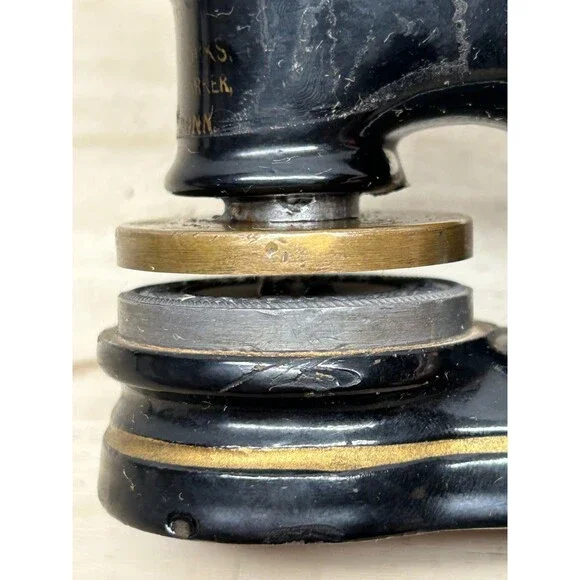 Antique Parker Cast Iron Etna Casualty & Surety Company Push Seal Emboser Stamp